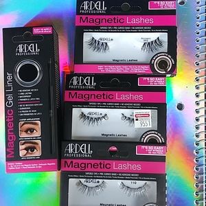 Magnetic lashes and magnetic gel liner